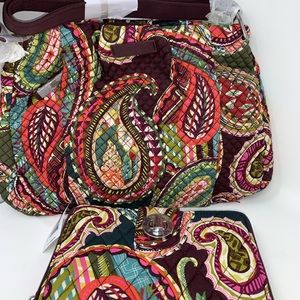 Vera Bradley Crossbody Heirloom Paisley Bag Wallet